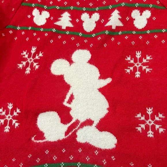 Disney | Mickey Mouse | Red Winter Festive Ugly Christmas Sweater in Medium - Picture 8 of 9